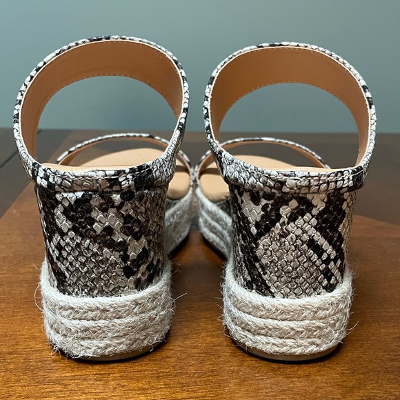 Snakeskin Slip-on Espadrille Wedges - Picture 4 of 9